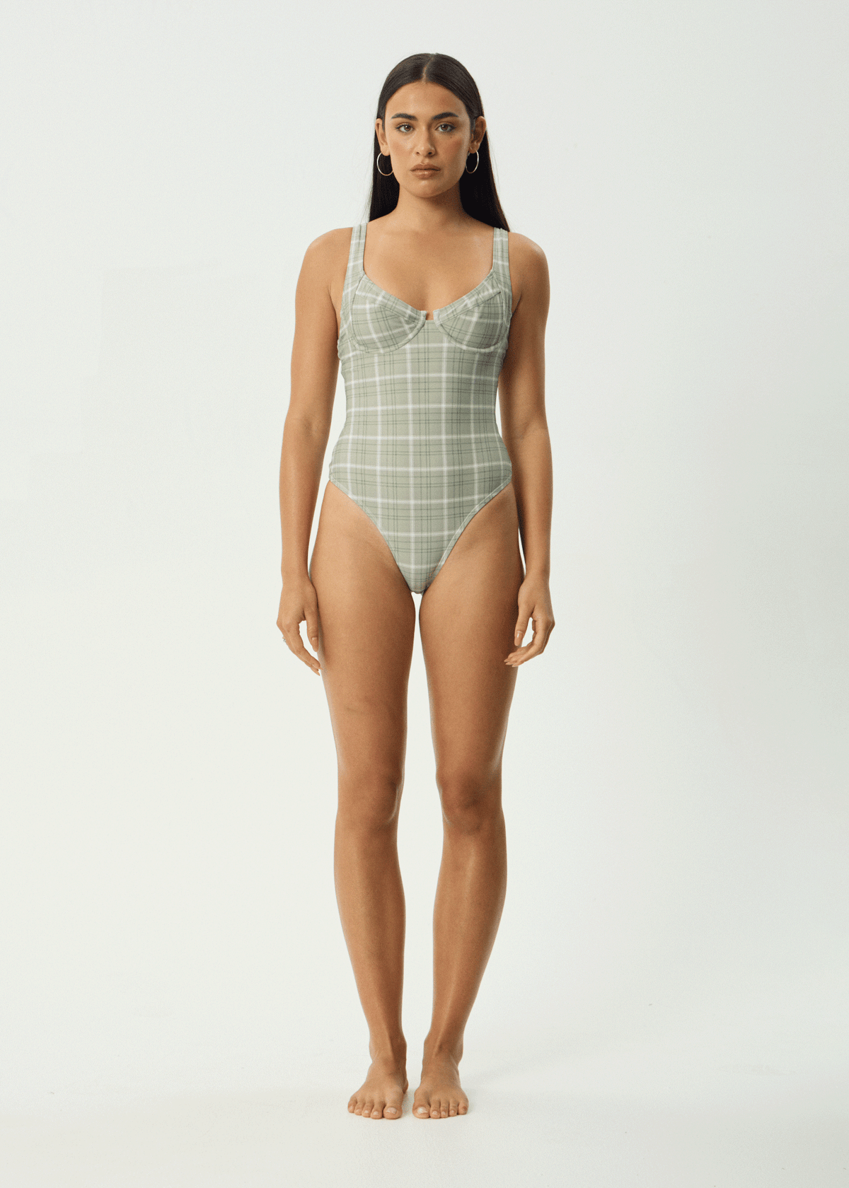 AFENDS Womens Scout - One Piece - Olive Check