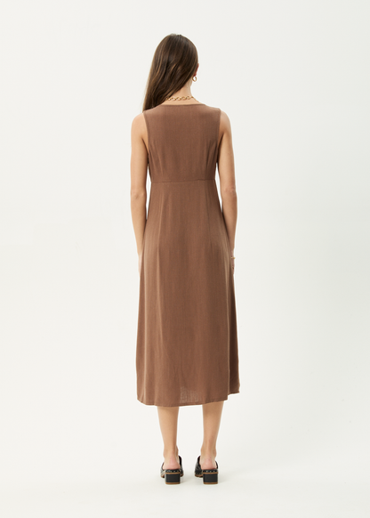 AFENDS Womens Hartley - Maxi Dress - Cinnamon
