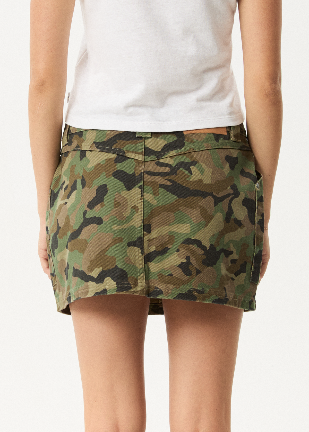 AFENDS Womens Hidden - Low Rise Workwear Skirt - Hidden
