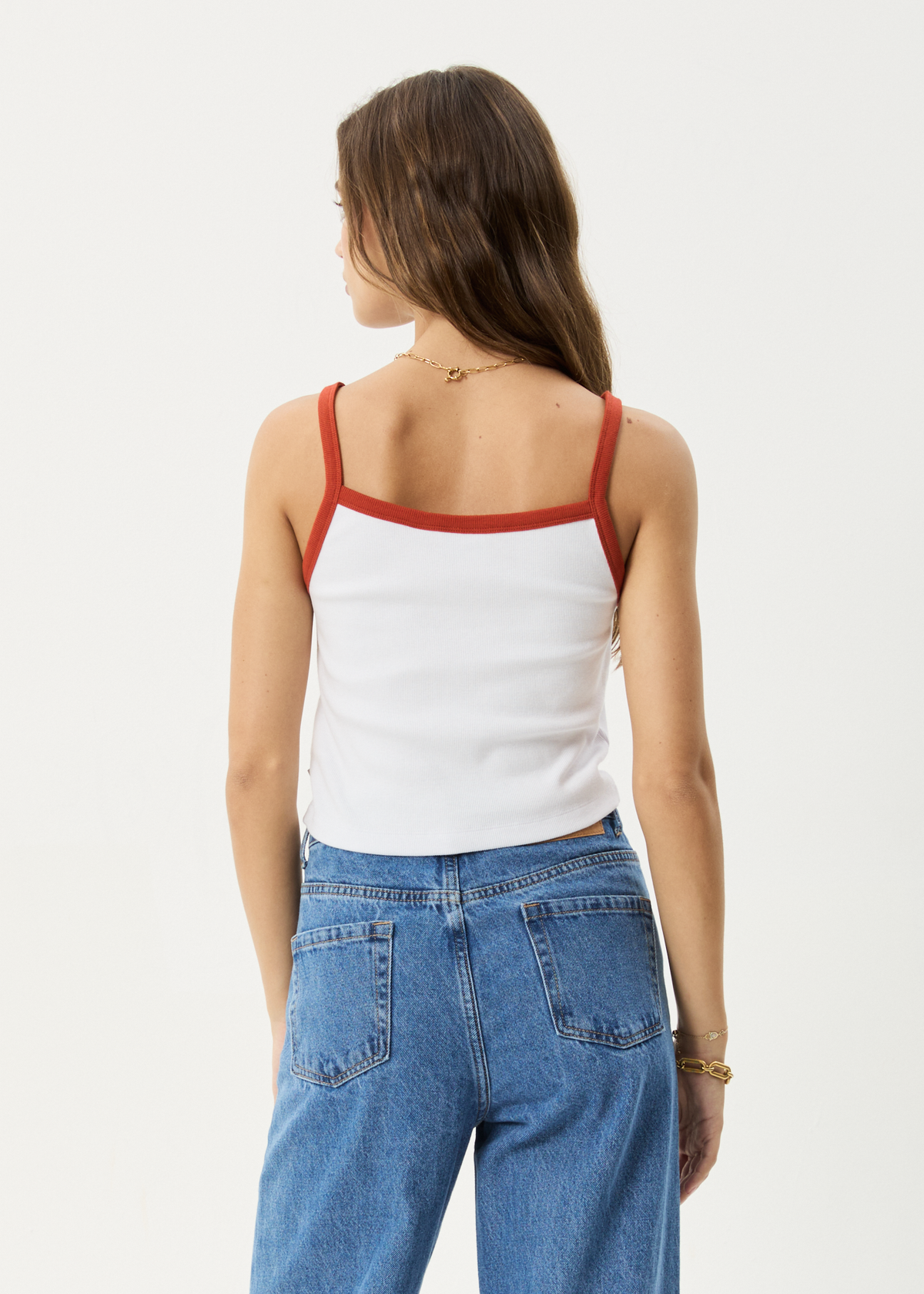 AFENDS Womens Cygnet - Rib Singlet - White