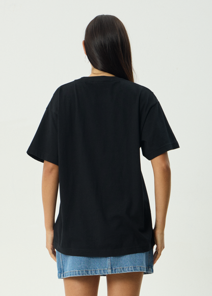 AFENDS Womens Anouk - Oversized Tee - Black