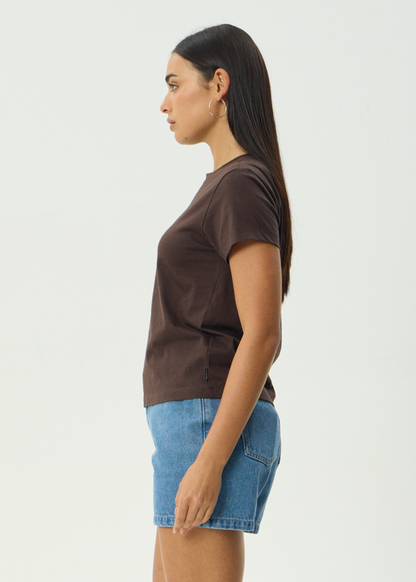 AFENDS Womens Sunnyflower - Regular Tee - Coffee