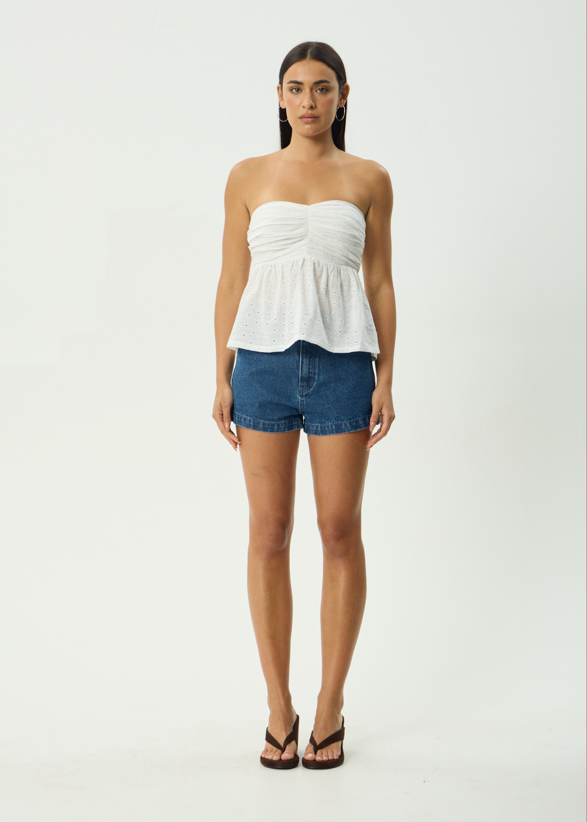 AFENDS Womens Kindred - Strapless Top - White