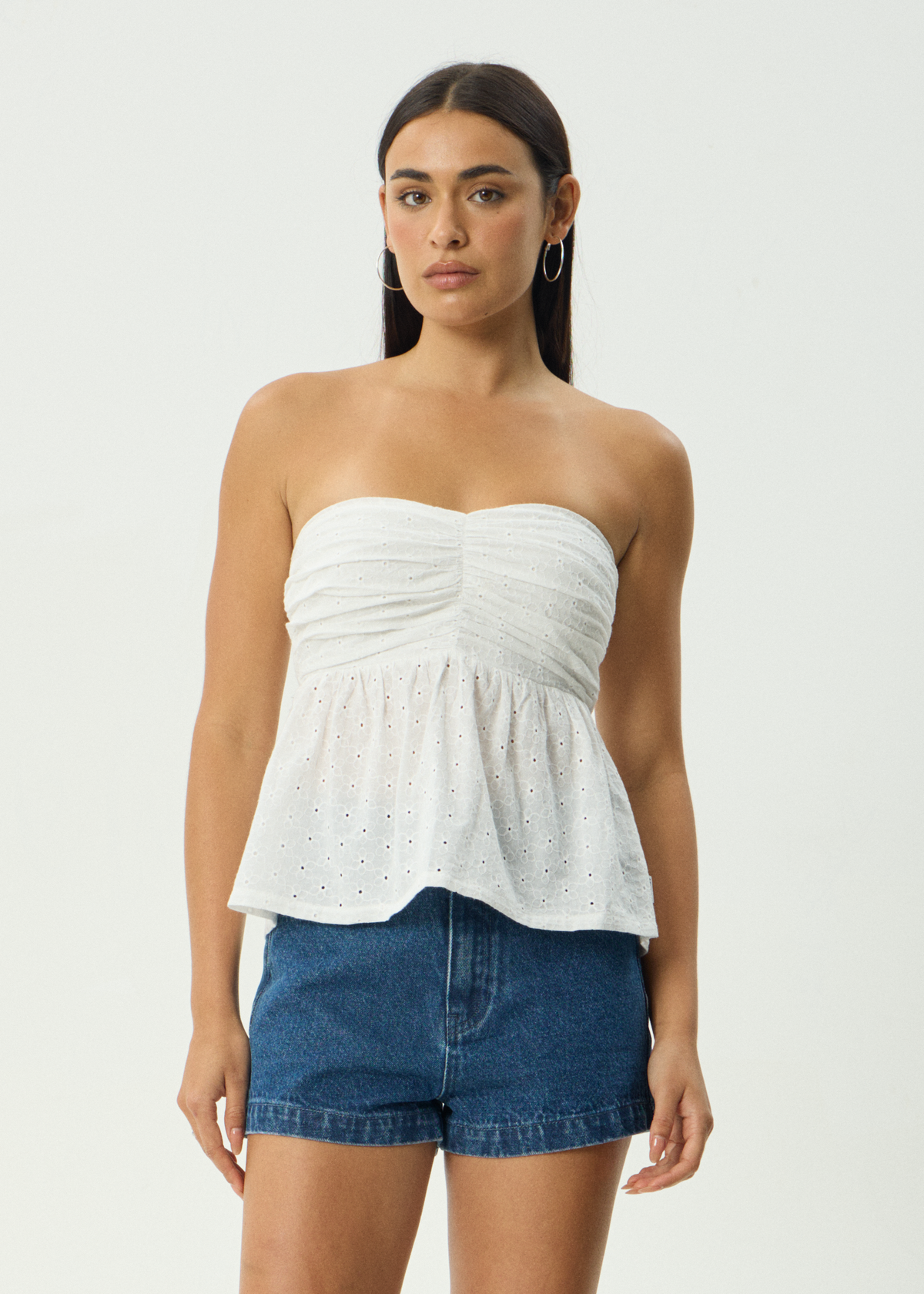 AFENDS Womens Kindred - Strapless Top - White