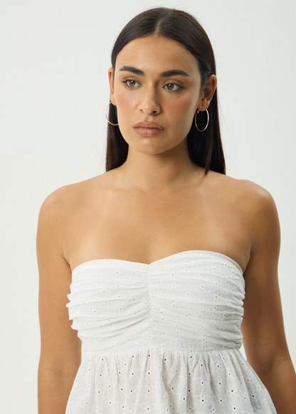 AFENDS Womens Kindred - Strapless Top - White
