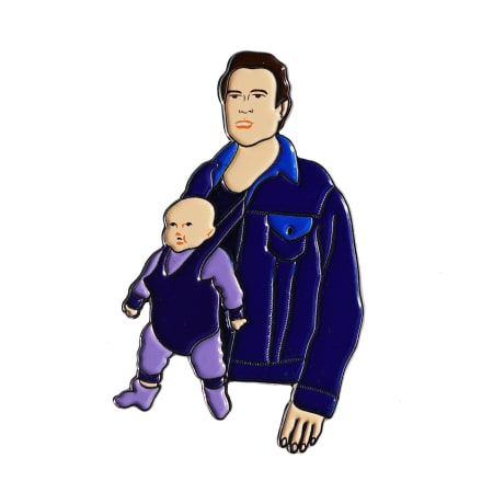 Aidan With Baby Enamel Pin
