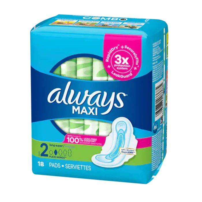 Buy Always Super Long Pads with Wings - Bulk Discounts at Mexmax INC