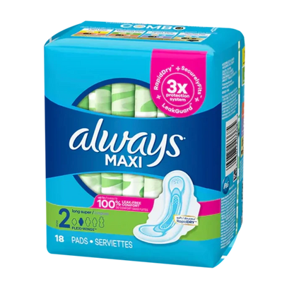 Buy Always Super Long Pads with Wings - Bulk Discounts at Mexmax INC