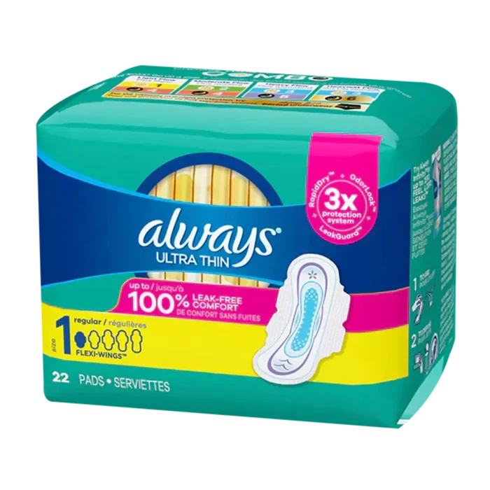 Wholesale Always Ultra Thin Regular Pads with Wings - Mexmax INC