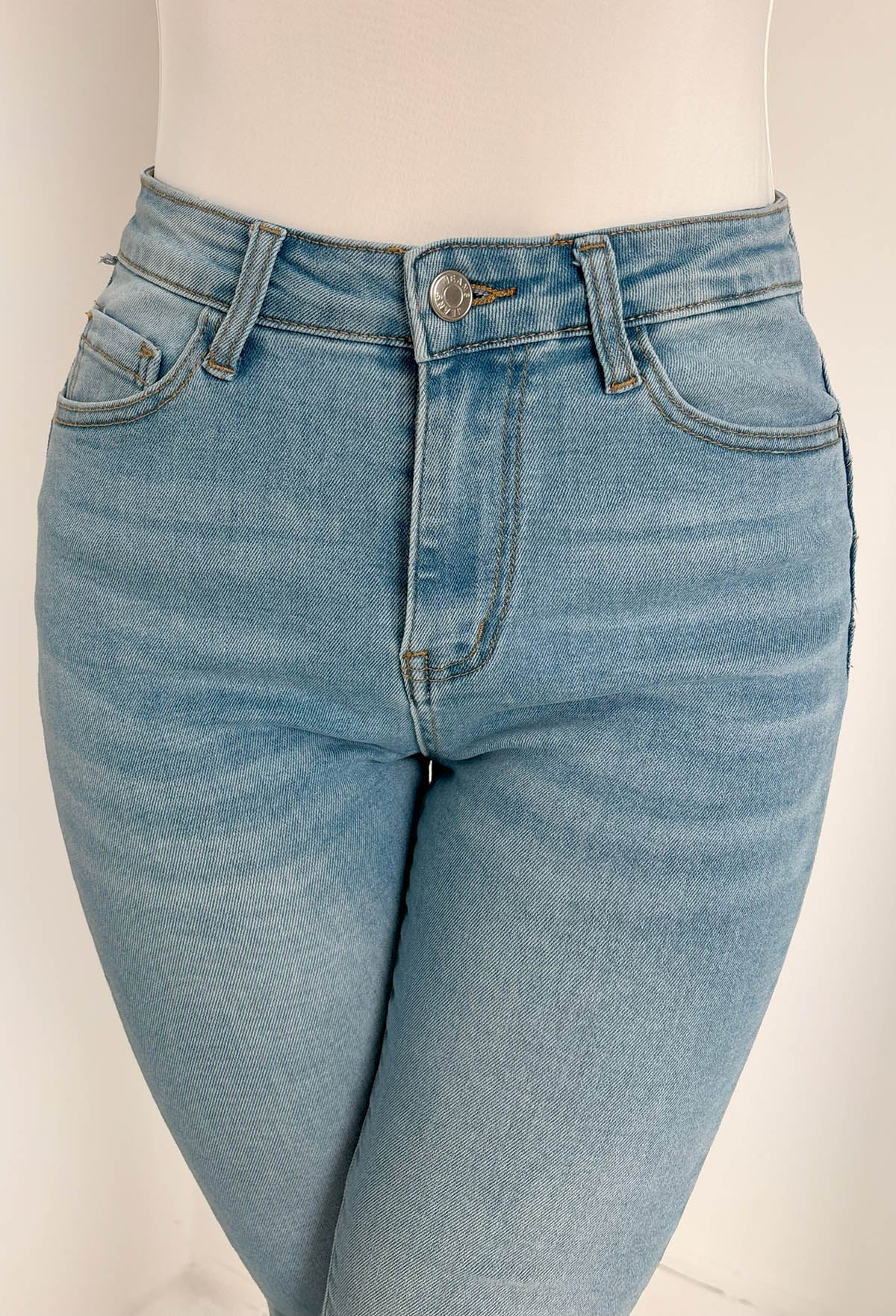 Amelie Light Blue Stretch Push Up Skinny Jeans