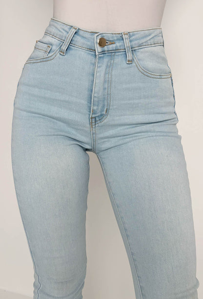 Amelie Light Blue Stretch Push Up Skinny Jeans