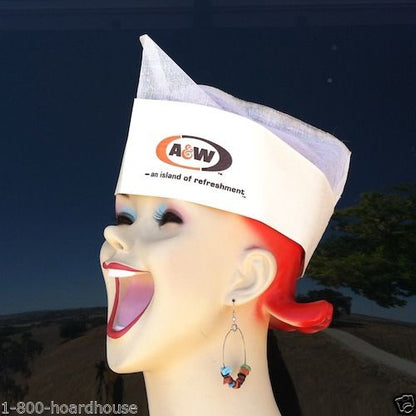 A&W ROOTBEER Soda Paper Jerk Hat 1950s