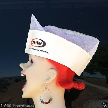 A&W ROOTBEER Soda Paper Jerk Hat 1950s