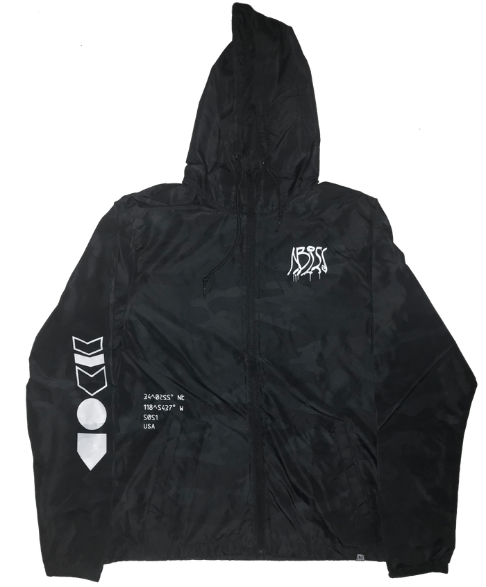 "Beyond the Sea" GL1TCH Black Camo Windbreaker