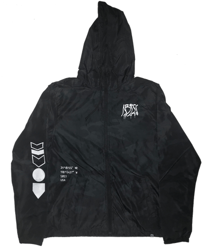 "Beyond the Sea" GL1TCH Black Camo Windbreaker