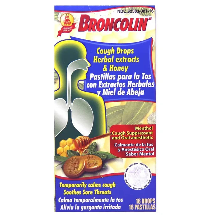 Broncolin Drops 16ct - Get them Wholesale at Mexmax INC