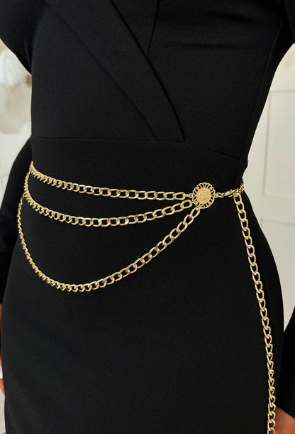 Chained Up Gold Chain Belt