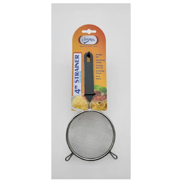 Wholesale Champs Heavy Duty SS Strainer/Colador 4" - Perfect Kitchen Tool for Straining