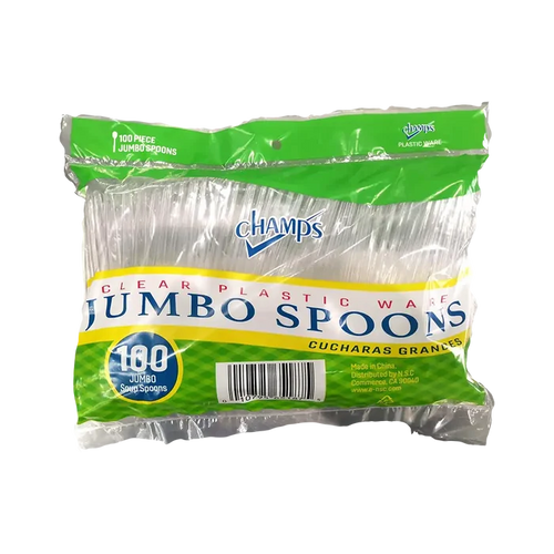 Wholesale Champs Clear Jumbo Spoons for Heavy Duty Use - Mexmax INC