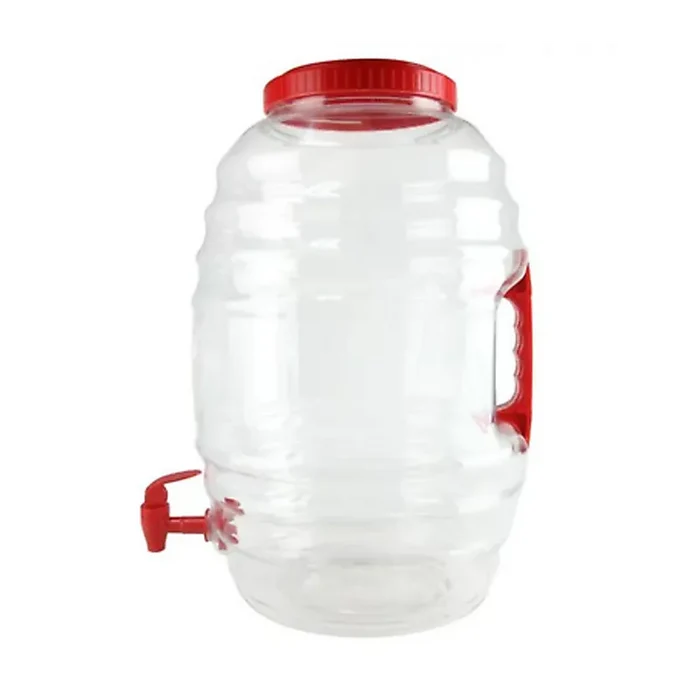 Champs Plastic Jar Vitrolero w/ Red or White Spout and Side Handle - 5 gal