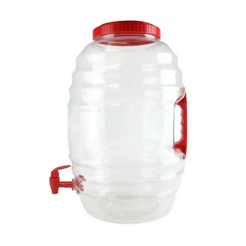 Champs Plastic Jar Vitrolero w/ Red or White Spout and Side Handle - 5 gal