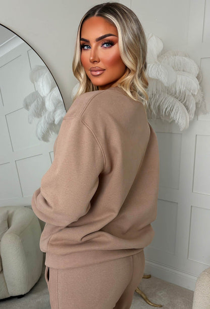 Chill Mode Beige Loungewear Co-Ord Set