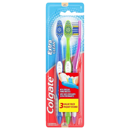 Wholesale Colgate Extra Clean Toothbrush - 3ct Pack for Fresh Oral Care at Mexmax INC