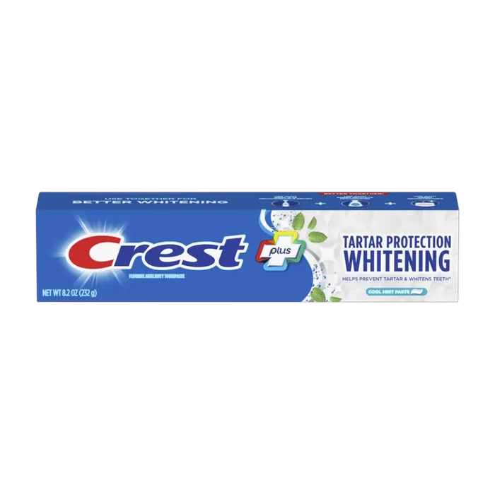 Crest Plus Tartar Protection Toothpaste Whitening Cool Mint - 8.2 oz