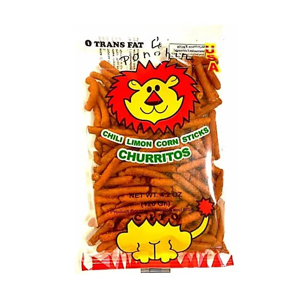 El Super Leon Churrito Mega Chile Limon 4.2oz - Wholesale Mexican Snacks