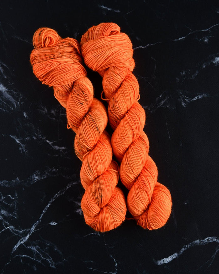 Destination Yarn fingering weight yarn Electric Orange