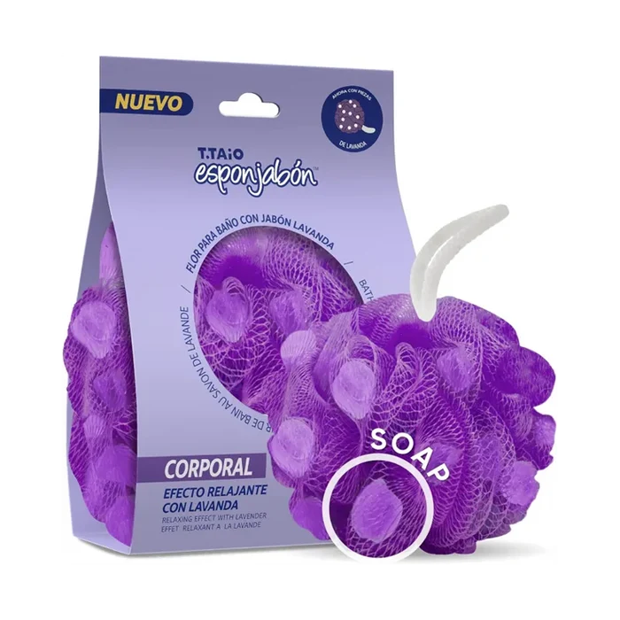 Esponjabon Lavender  Shower Bath Soap Sponge - 3.4 oz