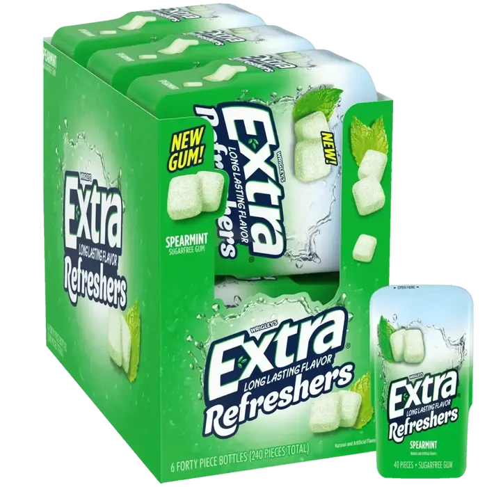 Wholesale Extra Refreshers Spearmint Gum Bottle - Mexmax INC