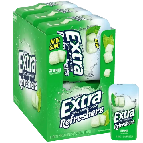 Wholesale Extra Refreshers Spearmint Gum Bottle - Mexmax INC