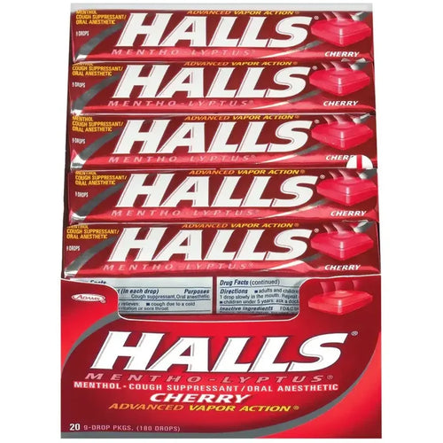 Wholesale Halls Strawberry Sticks refreshing and soothing lozenges for a delightful taste.