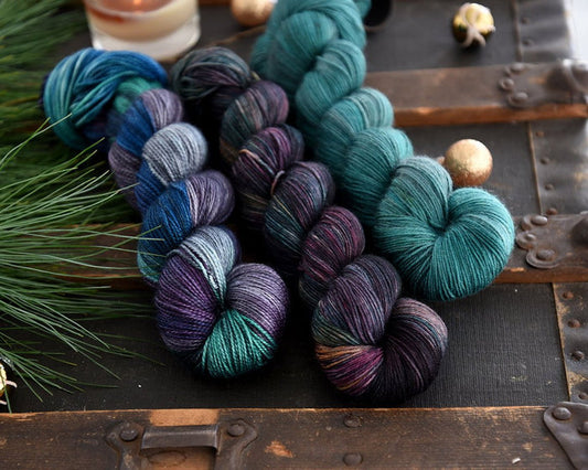 Destination Yarn fingering weight yarn Holiday 2022 Collection - Winter Forest Set