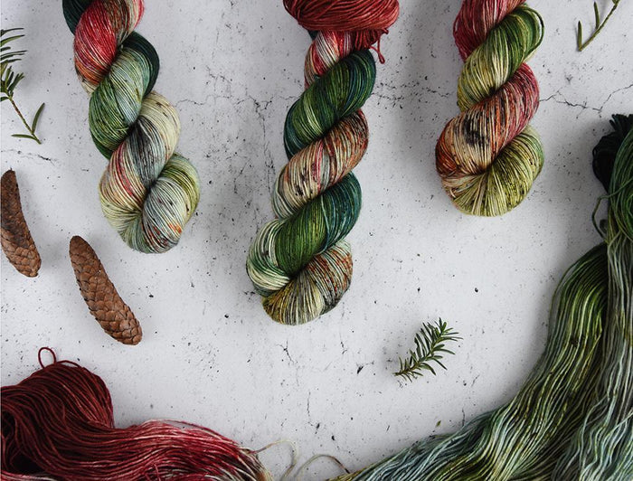 Destination Yarn fingering weight yarn Holidays at Williamsburg