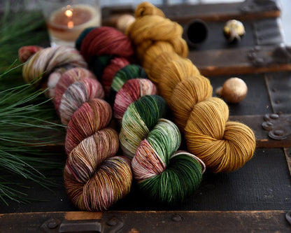 Destination Yarn fingering weight yarn Holidays at Williamsburg