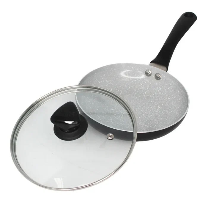 Imusa Fry Pan Ceramic Speckled w/ Glass Lid 2.0mm - 11"