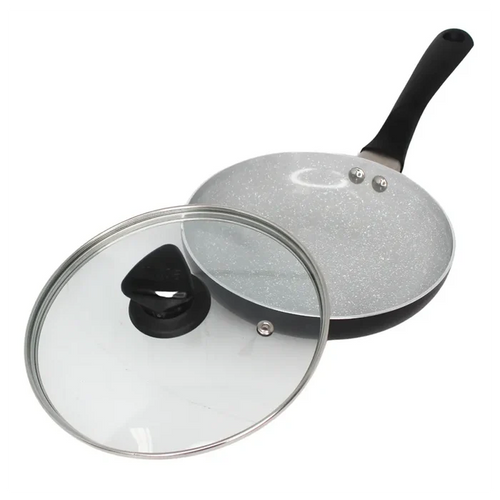 Imusa Fry Pan Ceramic Speckled w/ Glass Lid 2.0mm - 11"