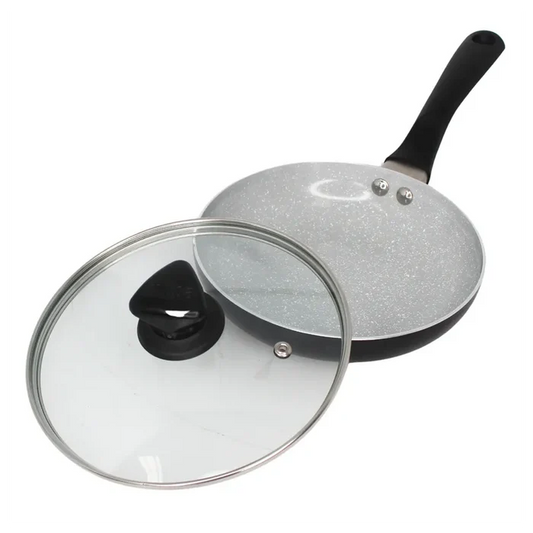 Imusa Fry Pan Ceramic Speckled w/ Glass Lid 2.0mm - 11"