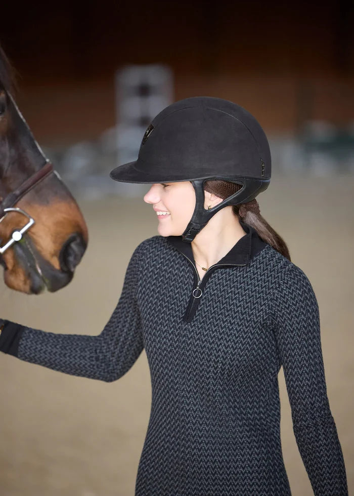 Kerrits Quarter Zip Herringbone Sweater