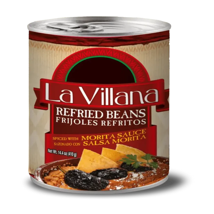 Wholesale La Villana Refried Beans with Morita Sauce - Authentic Mexican flavor at Mexmax INC!
