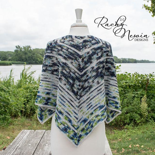 Destination Yarn Knitting Kit Lake Shore Shawl Kit
