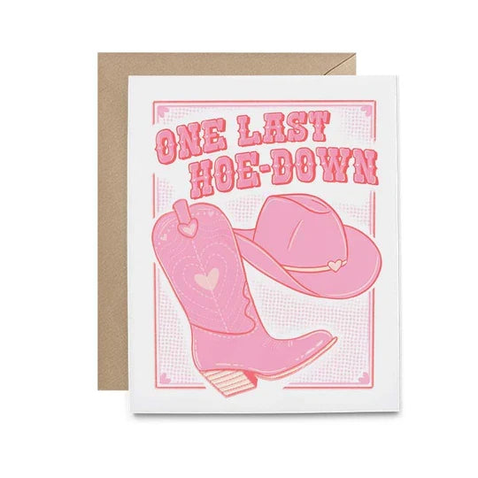 Last Hoedown Bachelorette Greeting Card