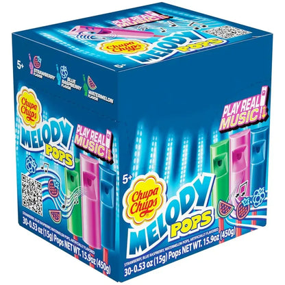 Melody Pops 3 Flavors Hard Candy 30 ct available at Mexmax INC, great for wholesale buyers.