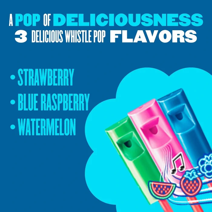 Melody Pops 3 Flavors Hard Candy 30 ct available at Mexmax INC, great for wholesale buyers.