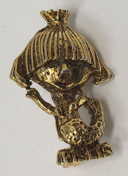 Mermaid Pisces 1970s Pin