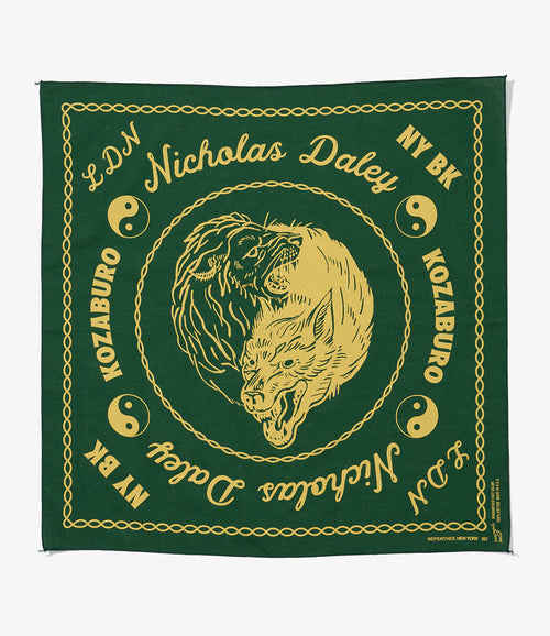 N.D. x Kozaburo x NNY - Yin Yang Bandana - Green