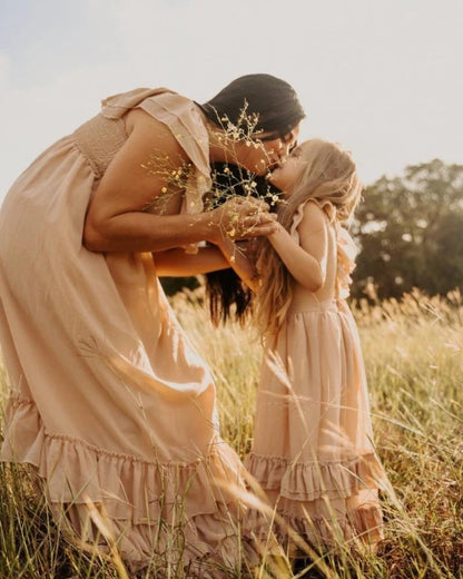 Nellie Ruffle Maxi Dress - Champagne
