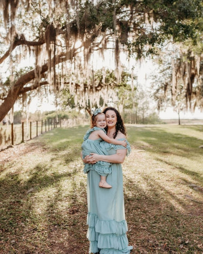 Nellie Ruffle Maxi Dress - Sage